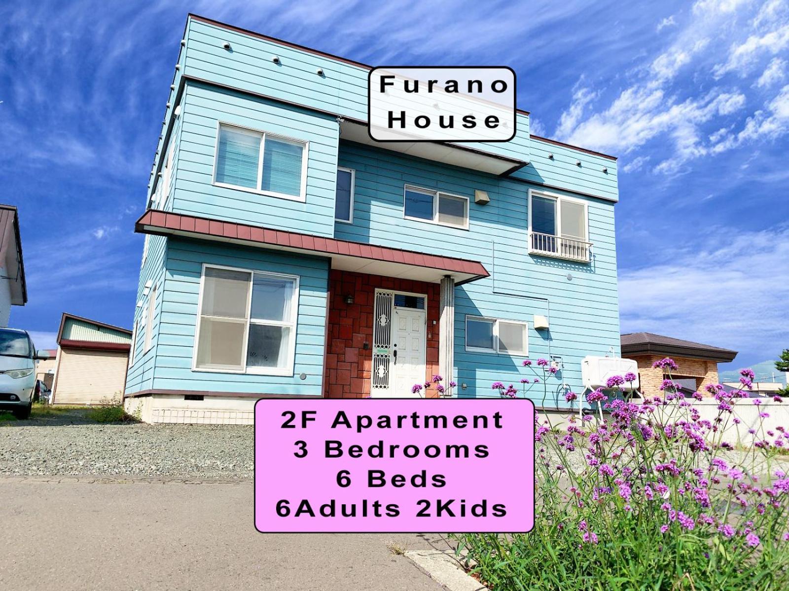 Furano House, Jr Station, 2F Apartment, 3 Bedrooms, Max 8Pp - 6 Adults 2 Kid, Onsite Parking Exterior foto